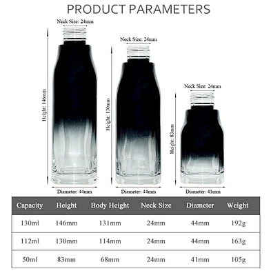 luxury custom 45ml 100ml 120ml personal care bottle packaging skin care lotion cream pump glass bottles set