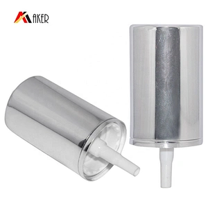 Wholesale cosmetic 20/410 silver aluminum covered cream dispenser pump lotion pump sprayer with cover cap