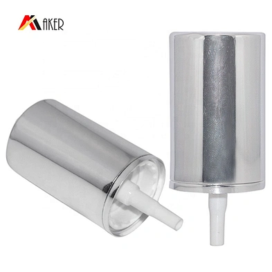 Wholesale cosmetic 20/410 silver aluminum covered cream dispenser pump lotion pump sprayer with cover cap