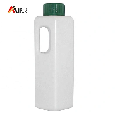 wholesale white square 300ml plastic HDPE liquid detergent plastic bottle packaging with handle