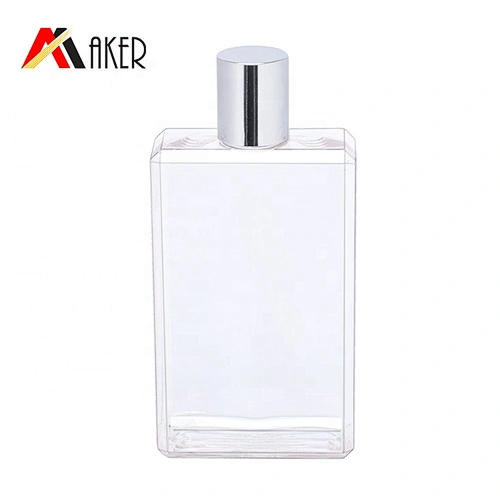 2020 New arrival PETG 300ml empty square shape cosmetic plastic bottle with cap for makeup remover