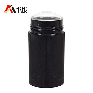 Hot sale empty black 30ml 50ml PP plastic cosmetic deodorant stick bottle with inner cover and screw cap