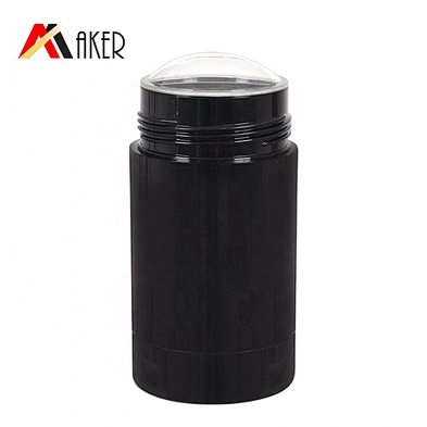 Hot sale empty black 30ml 50ml PP plastic cosmetic deodorant stick bottle with inner cover and screw cap