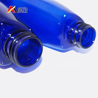 Unique shape cobalt blue 150ml 200ml pet plastic shampoo lotion pump packaging bottle