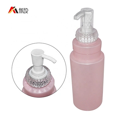 Custom Special Design 32/410 White Cosmetic Screw Lotion Pump Head with Transparent Lid