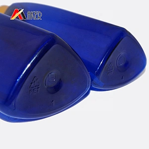Unique shape cobalt blue 150ml 200ml pet plastic shampoo lotion pump packaging bottle