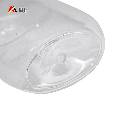 Custom 230ml PET Plastic Refillable Sunscreen Lotion Emty Bottle with Gold Aluminum Covered Disc Cap