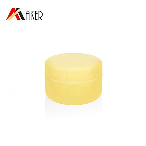 Cosmetic Mini Skin Care Face Cream Jar PP Plastic Hot Sale Empty Small Yellow 20g Screen Printing Beauty Packaging Round