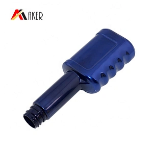 Engine Oil Bottle Wholesale Price Custom Design 80ml Special Shape Pet Plastic Screen Printing Motor Oil Screw Cap Dark Blue