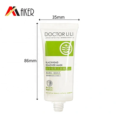 2020 Customized design 50ml empty flat shape plastic cosmetic facial cleanser tube with flip cap