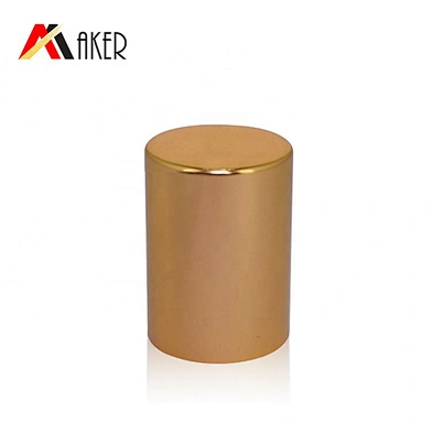 Aluminum Covered Bottle Cap Roll on Bottle Cover Gold with Plastic Roller Ball High Quality 16mm Screw Cap