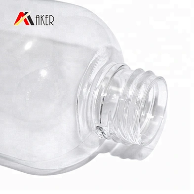 wholesale price 300ml clear Boston round PET cosmetic plastic lotion bottle with double wall screw cap