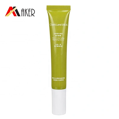 Round 15g Massage Applicator Eye Essence Cream Tube Green Empty Pearl Cosmetic Packaging Plastic 15ml Tube with Screw Cap