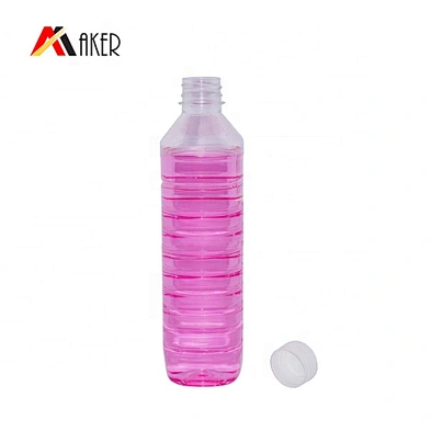 Factory price 600ml square BPA free PET beverage plastic mineral water bottle
