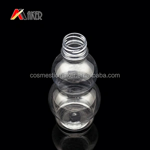 Unique design PET gourd shape plastic bottle for mineral water