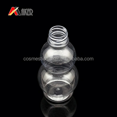 Unique design PET gourd shape plastic bottle for mineral water