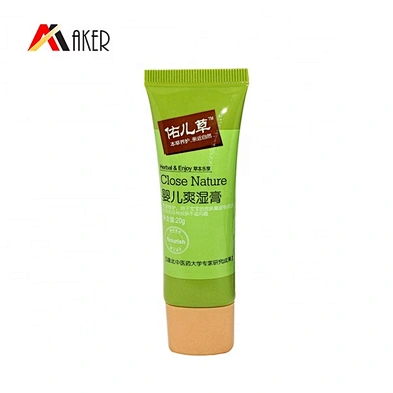 Guangzhou supplier green oval cosmetic cream packaging tube with screw lid