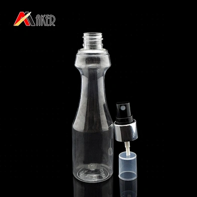 Custom design Unique Shape 100ml Transparent PET plastic Room Spray Bottle with Cap