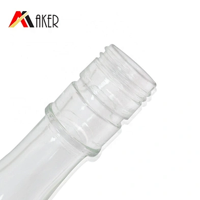 Factory supply new design empty clear glass wine bottle 500ml with aluminum cap