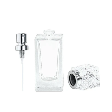 30ML 50ML Clear Black Glass Perfume Bottle Refillable Glass Spray Perfume Bottle