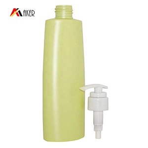 Wholesale 400ml green HDPE plastic empty shampoo lotion bottle with white plastic lotion pump