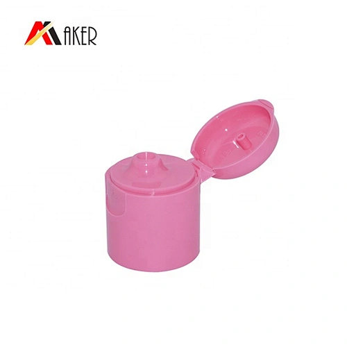 Factory wholesale 24mm pink color PP plastic flip top cap plastic bottles cap