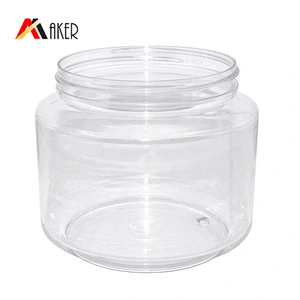 Wholesale Empty 650ml Clear Round PET Spice Jars Plastic Food Storage with Screw Cap