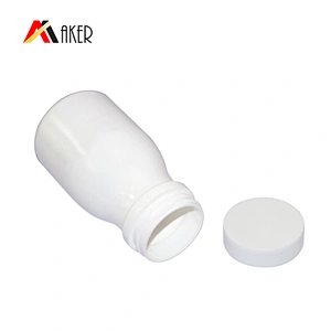 HDPE Plastic Screen Printing 4oz 100ml 36mm Empty Pill Medicine Bottle with White Screw Cap