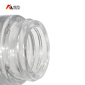 Custom transparent round 5ml small mini cosmetic cream glass jar with lid