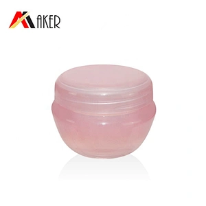 Wholesale supply empty 20g PP plastic cosmetic face cream jar packaging with plastic screw lid and clear inner cap