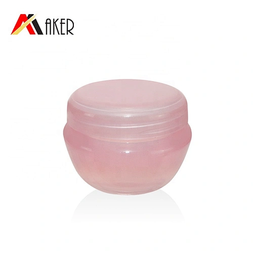 Wholesale supply empty 20g PP plastic cosmetic face cream jar packaging with plastic screw lid and clear inner cap