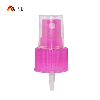 Wholesale 24/410 semi-transparent pink plastic fine mist sprayer spray pump for cosmetic bottle