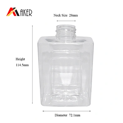 Nice design clear PET plastic 200ml cosmetic bottle makeup remover bottle