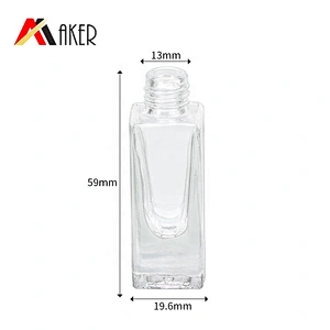China supplier transparent 5ml empty square glass roll on perfume bottle with glass roller