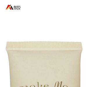 High quality light yellow soft touch oval cosmetic hand cream tube 50 ml with screw cap
