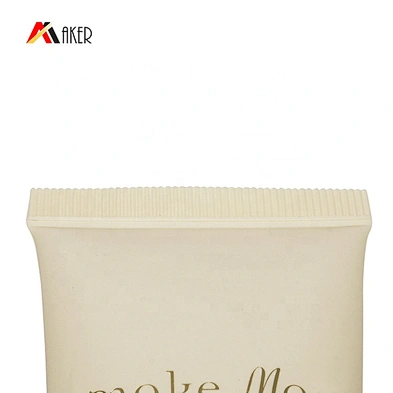 High quality light yellow soft touch oval cosmetic hand cream tube 50 ml with screw cap