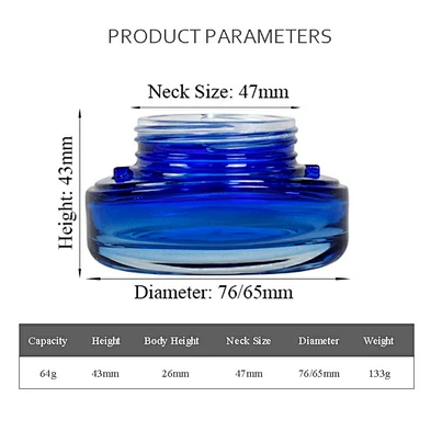 factory clear 2oz 50g lotion cream skin care cosmetic packaging personal care glass jar and screw cap