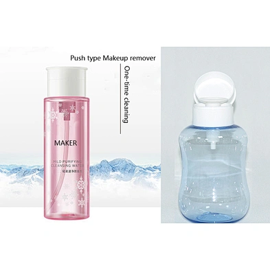 Newest design 200ml 300ml semi transparent light blue empty PET plastic toner bottle for skin care