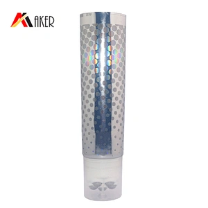 Custom 200ml Aluminum Round Cosmetic Roll Massage Tube for Eye Cream Facial Foam Hand Cream