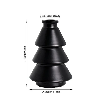 OEM China Manufacturer 85ml Empty Private Lable Thick Bottom Custom Fiber Stick Air Freshener Luxury Black Glass Reed Diffuser