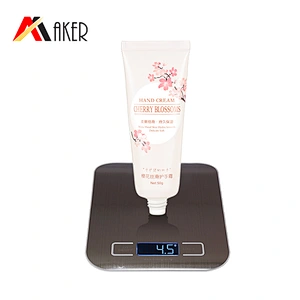 Fancy style 50ml white aluminum plastic laminated cosmetic hand cream tube ABL tube packaging with polygon screw cap