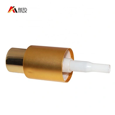 Wholesale 18/410 gold plastic aluminum covered fine mist sprayer perfume pump sprayer