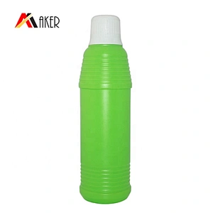 Wholesale 750ml green HDPE plastic empty liquid detergent bottle packaging with screw cap
