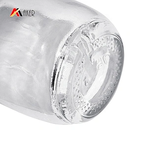Wholesale 500ml transparent elegant sparkling wine glass bottle with Aluminum cap