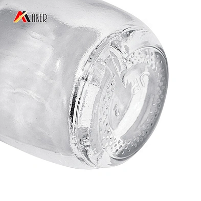 Wholesale 500ml transparent elegant sparkling wine glass bottle with Aluminum cap