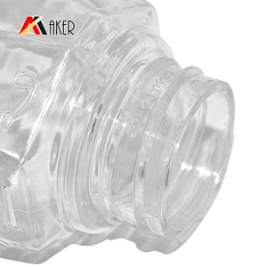 Unique shape empty 500ml clear pet plastic shower gel bottle with pump dispenser