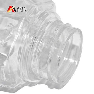 Unique shape empty 500ml clear pet plastic shower gel bottle with pump dispenser
