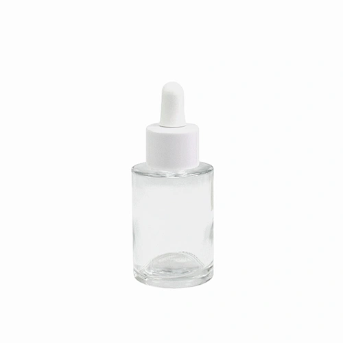 cosmetic clear glass bottle essential oil packaging personal care clear child proof cosmetic dropper bottle with dropper
