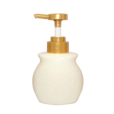 China wholesale empty 300ml 250ml yellow HDPE plastic hand sanitizer bottle