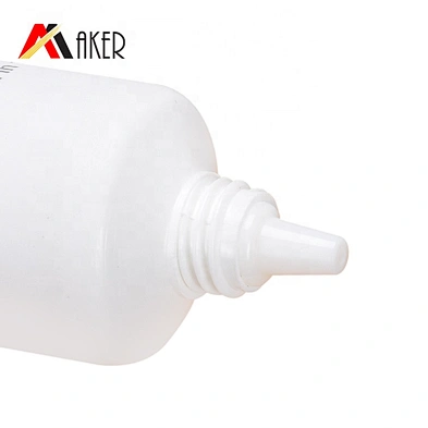 Luxury empty 25ml round white cosmetic essence cream plastic tube packaging with silver elctroplated screw lid